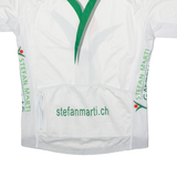 TZAMO Full Zip Cycling Mens Jersey White High Neck M