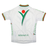 TZAMO Full Zip Cycling Mens Jersey White High Neck M