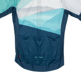 VAUDE Full Zip Cycling Mens Jersey Blue High Neck S