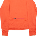 ODLO Cycling Womens Jersey Orange Long Sleeve 1/4 Zip S
