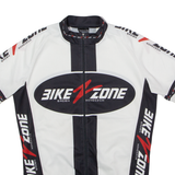 ANDEER Bike Zone Full Zip Cycling Mens Jersey White High Neck S