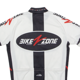 ANDEER Bike Zone Full Zip Cycling Mens Jersey White High Neck S