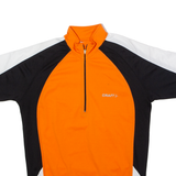 CRAFT Cycling Mens Jersey Orange 1/2 Zip M