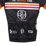 DIFFUSPORT Full Zip Cycling Mens Jersey Black High Neck M