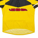 AESSE Cycling Mens Jersey Yellow 90s 1/4 Zip XL