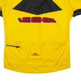 AESSE Cycling Mens Jersey Yellow 90s 1/4 Zip XL