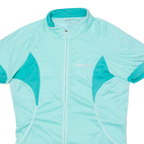 CRAFT Full Zip Cycling Womens Jersey Blue High Neck XL