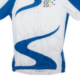 OWAYO Full Zip Cycling Mens Jersey White High Neck S