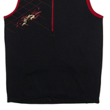 IXS Cycling Mens Jersey Black Sleeveless 1/2 Zip L