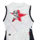 MAX HUERZELER Cycling Womens Jersey White Sleeveless 1/2 Zip S