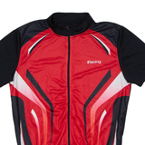 CRIVIT SPORTS Full Zip Cycling Mens Jersey Red High Neck XL