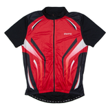 CRIVIT SPORTS Full Zip Cycling Mens Jersey Red High Neck XL