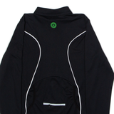 RACER Full Zip Cycling Womens Jersey Black Long Sleeve High Neck UK 8