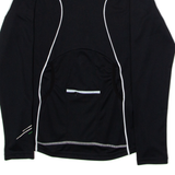 RACER Full Zip Cycling Womens Jersey Black Long Sleeve High Neck UK 8