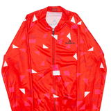 MILOTO Full Zip Cycling Womens Jersey Red Long Sleeve High Neck M