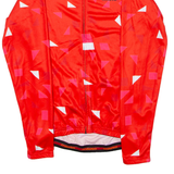 MILOTO Full Zip Cycling Womens Jersey Red Long Sleeve High Neck M