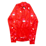 MILOTO Full Zip Cycling Womens Jersey Red Long Sleeve High Neck M