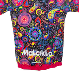 MALCIKLO Full Zip Cycling Womens Jersey Black High Neck M