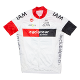 MSTINA Full Zip Cycling Mens Jersey White High Neck L