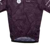 SCATTA Full Zip Cycling Mens Jersey Purple High Neck M