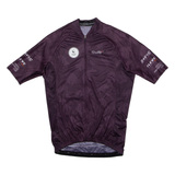 SCATTA Full Zip Cycling Mens Jersey Purple High Neck M