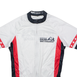 89 SPORTS Full Zip Cycling Mens Jersey White High Neck M