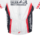 89 SPORTS Full Zip Cycling Mens Jersey White High Neck M