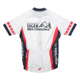 89 SPORTS Full Zip Cycling Mens Jersey White High Neck M