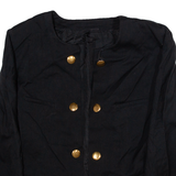 DINOMODA Womens Overcoat Jacket Black Wool M