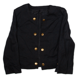 DINOMODA Womens Overcoat Jacket Black Wool M