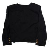 DINOMODA Womens Overcoat Jacket Black Wool M