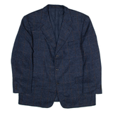 CANDA Mens Blazer Jacket Blue Wool Check M