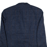 CANDA Mens Blazer Jacket Blue Wool Check M