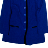 KLEIN PARIS Womens Jacket Blue Wool UK 12