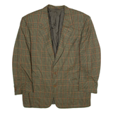 HILTON Mens Blazer Jacket Green Wool Houndstooth M