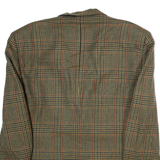 HILTON Mens Blazer Jacket Green Wool Houndstooth M