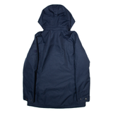 JACK WOLFSKIN Womens Rain Coat Blue Hooded M