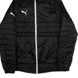 PUMA Womens Puffer Coat Black Nylon Hooded M