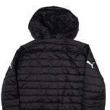 PUMA Womens Puffer Coat Black Nylon Hooded M