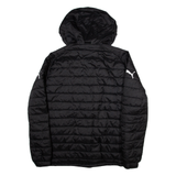 PUMA Womens Puffer Coat Black Nylon Hooded M