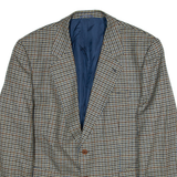 REHAB CAVALLI Mens Blazer Jacket Beige Wool Houndstooth XL