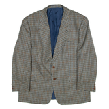 REHAB CAVALLI Mens Blazer Jacket Beige Wool Houndstooth XL