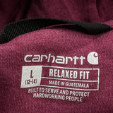 Carhartt Hoodie - Large Purple Cotton