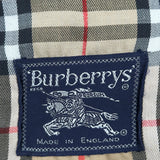 Burberry Checked Trench Coat - Large Beige Cotton