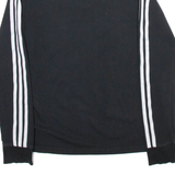 ADIDAS Womens T-Shirt Black Long Sleeve UK 8