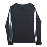 ADIDAS Womens T-Shirt Black Long Sleeve UK 8