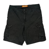 Lee Cargo Shorts - 36W 11L Black Cotton