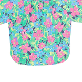 KORET Womens Printed Shirt Blue Collared Floral S