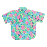 KORET Womens Printed Shirt Blue Collared Floral S