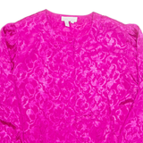 LAURA AND JAYNE Womens Blouse Shirt Pink Long Sleeve Floral M